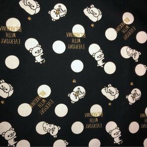 SPECIAL 1 Yard Rilakkuma Polka Dots Cotton Fabric BTY